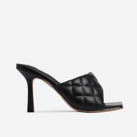 Black Quilted High Heels - Picture 6 of 8